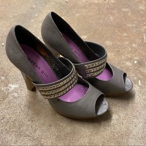 Madden Girl Grey Studded Heels
